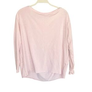 lululemon athletica Light Pink Long Sleeve Boatneck Top